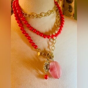 Heidi Daus Long “Loop Back Around" Transformable Charms Necklace. NWOT